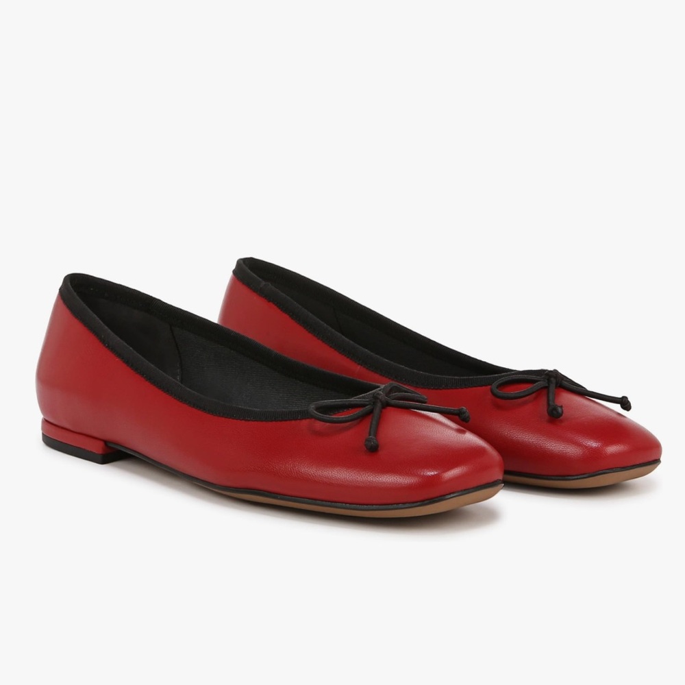 Franco Sarto Red Bow Ballet Flats